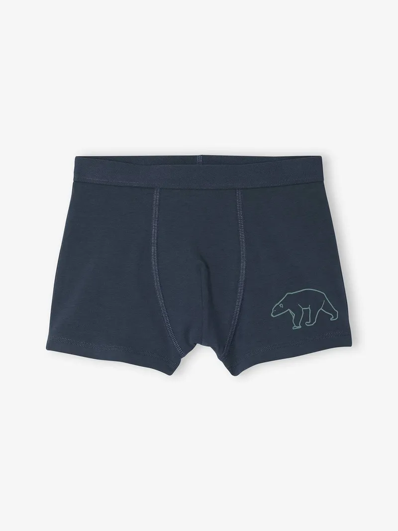 Vertbaudet 7er-Pack e Boxershorts mit Bären, Grün, – Produktbild 2 von 3