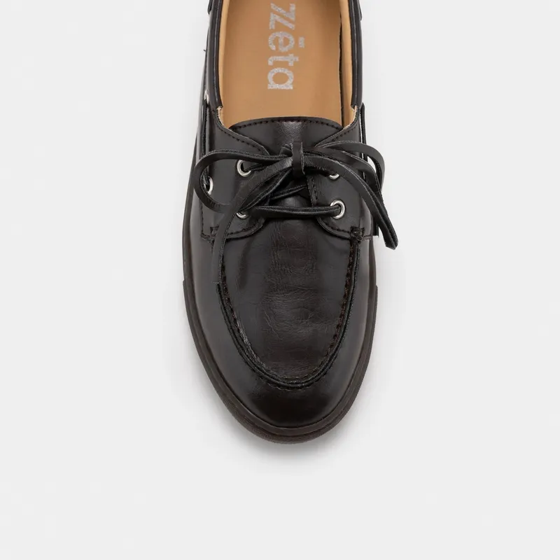 Zèta Zèta Damen vegan Schuhe Lagos Choco Veganes Leder Dunkelbraun, Dunkelbraun, – Produktbild 2 von 2