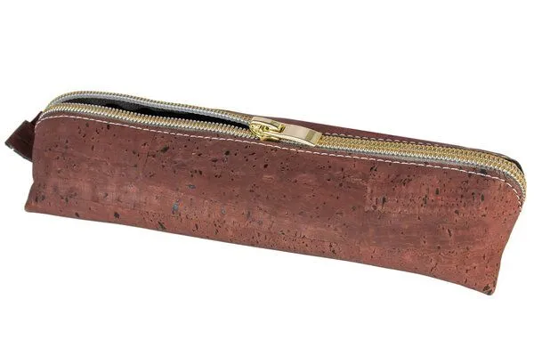 Simaru Simaru Federmäppchen / Stifteetui / Schlampermäppchen MILANO aus Kork, Dunkelrot, – Produktbild 1 von 3