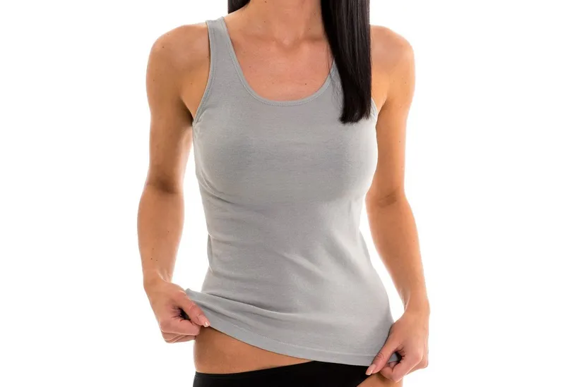 HERMKO Achseltop 1310 (Pack, 4er) Tank Top, Achselhemd, 100 % Bio-Baumwolle, Basic, Shirt, Feinripp, Bunt, – Produktbild 4 von 4