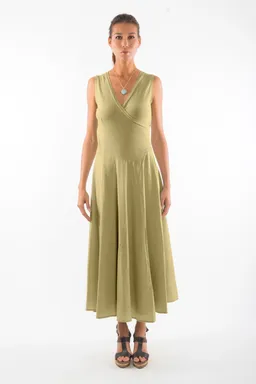 RAVENS VIEW IBIZA RAVENS VIEW IBIZA Damen vegan Kleid Ärmellos Veronika Dunkel Aloe Grün – Produktbild 1 von 1