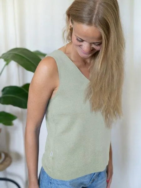 FUXBAU FUXBAU 4Seasons Frauen Stricktop, Mint, – Produktbild 2 von 4