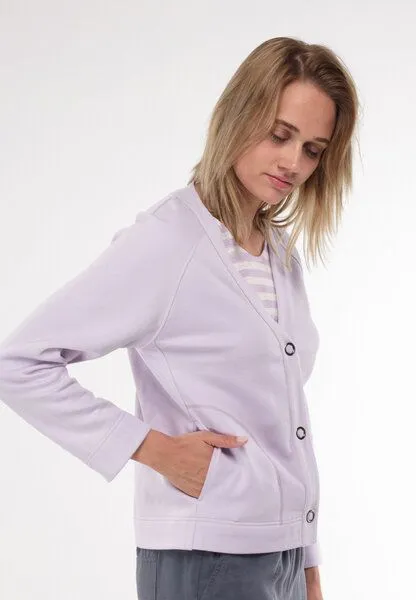 Alma & Lovis Alma & Lovis Softe Sommer-Sweatjacke aus Bio-Baumwolle | Cosy Jacket, Lilac (lila), – Produktbild 2 von 3