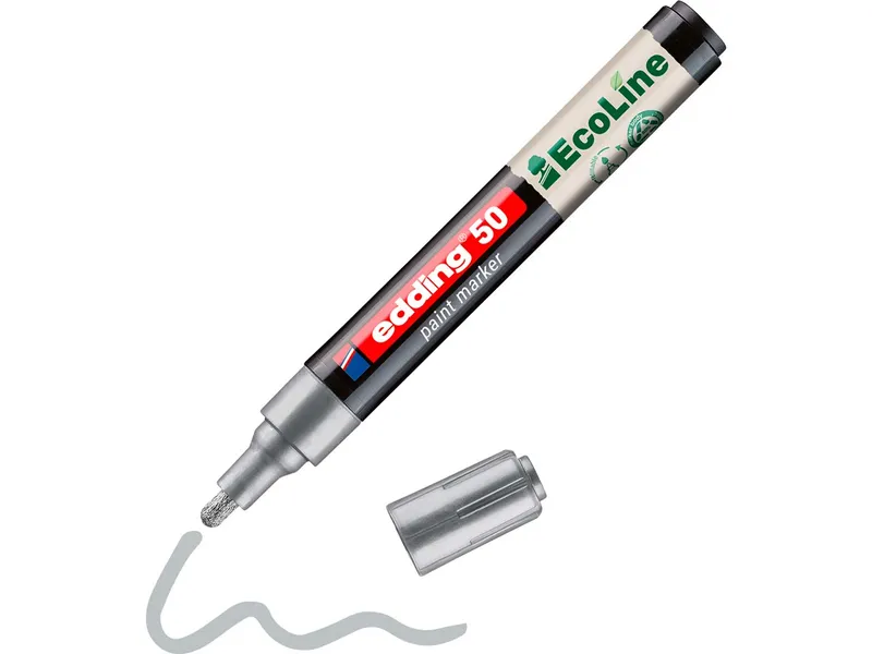 Edding Edding Lackmarker "50 EcoLine" wasserbasiert, Silber, – Produktbild 2 von 3