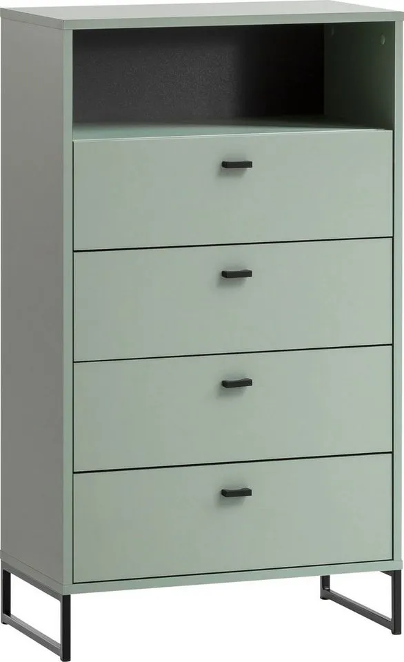 Schildmeyer Midischrank Janne, Midischrank, Made in Germany, B: 60 cm Solide Verarbeitung - Dieses Produkt ist in Deutschland gefertigt, Grün, – Produktbild 2 von 5