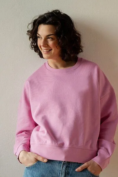 Kultgut Kultgut Goodness Sweater 100% Bio-Baumwolle - Ein schöner Allrounder im Boxistyle, Pink, – Produktbild 3 von 4