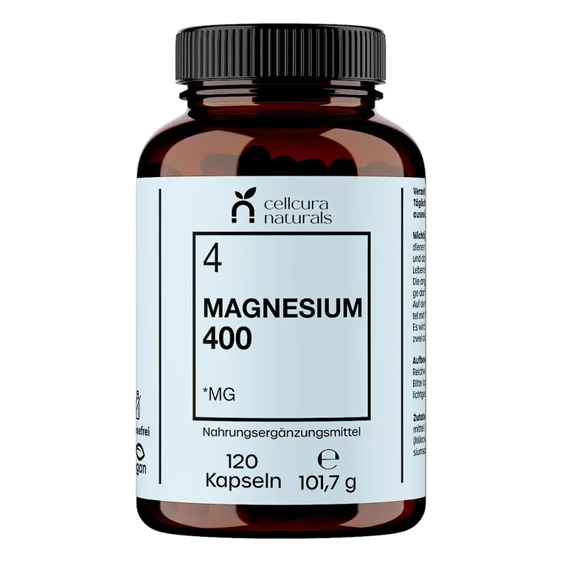 Cellcura Naturals Cellcura Naturals Magnesium 400 Vegan Kapseln – Produktbild 1 von 1