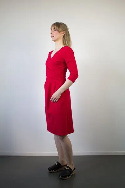 Skrabak Skrabak Jerseykleid Lara, Rot, – Produktbild 2 von 4