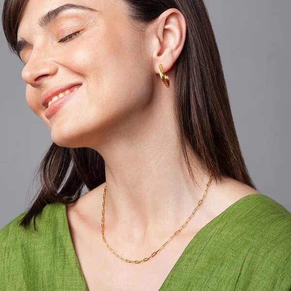 ALEXASCHA ALEXASCHA Dünne Gliederkette mit ovalen Gliedern | silber, gold, roségold | 18k Vergoldung, Gold, – Produktbild 4 von 6