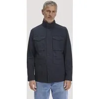hessnatur hessnatur Field Jacket Regular NATURE SHELL aus reiner Bio-Baumwolle, Marine, – Produktbild 2 von 4