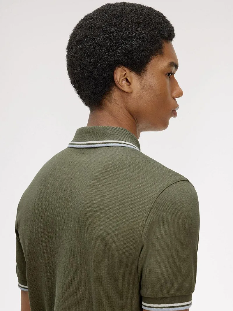 Fred Perry Fred Perry Polo Twin Tipped M3600 Grün 87B - Größe L, Grün, – Produktbild 3 von 5