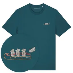 LIGARTI Besticktes T-Shirt – Mausflug – LIGARTI Tiermanufaktur – Produktbild 1 von 1