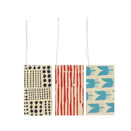 El Puente El Puente Geschenkanhänger "Graphic", 3er-Set | Fair Trade & Handmade aus Bangladesch – Produktbild 1 von 1