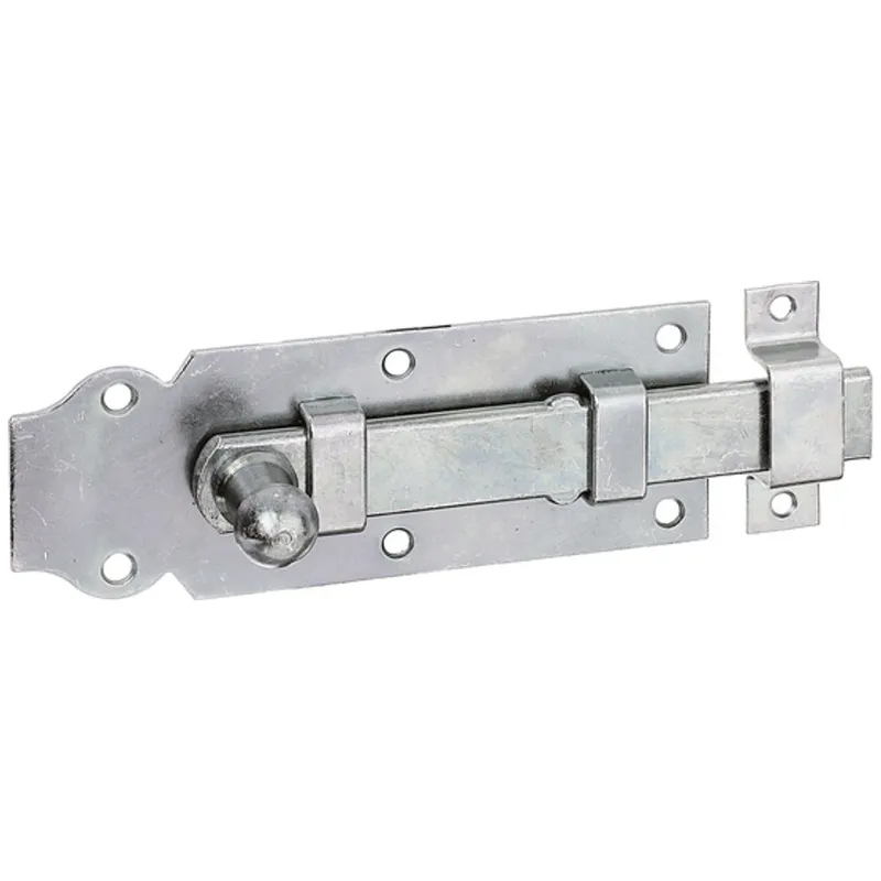 Alberts ALBERTS Türriegel, mit Knopf, gerade, mit Schlaufe, disp.,Platte LxB140x52 mm – Produktbild 1 von 1