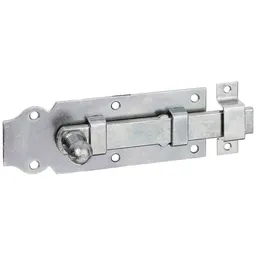 Alberts ALBERTS Türriegel, mit Knopf, gerade, mit Schlaufe, disp.,Platte LxB140x52 mm – Produktbild 1 von 1