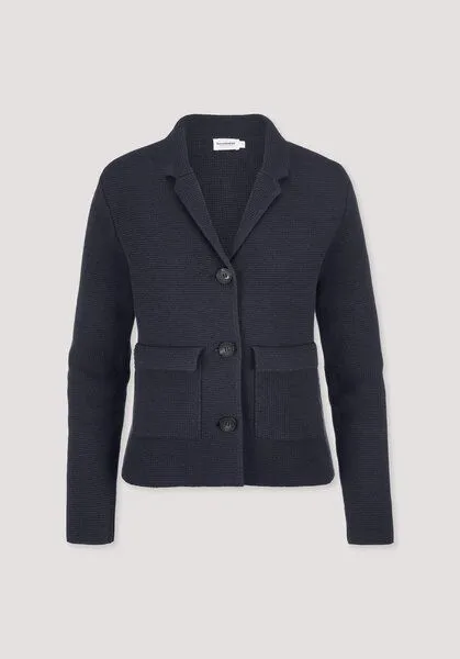 hessnatur hessnatur Strick Blazer Regular aus Bio-Baumwolle mit Bio-Merinowolle, Marine, – Produktbild 5 von 5