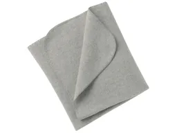 Engel natur Engel Natur Babydecke mit Muschelkante Bio-Merinowolle Fleece melange hellgrau Maße 80 x 100 cm – Produktbild 1 von 1