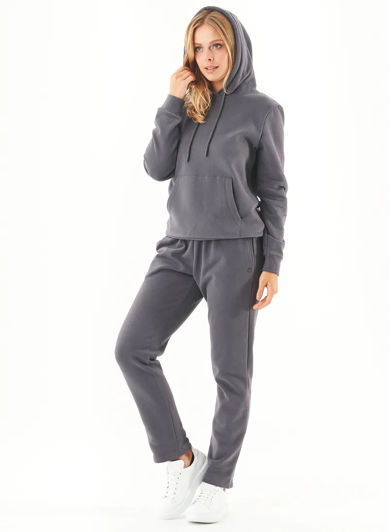 ORGANICATION ORGANICATION Damen vegan Hoodie Haree Shadow, Grau, – Produktbild 1 von 2