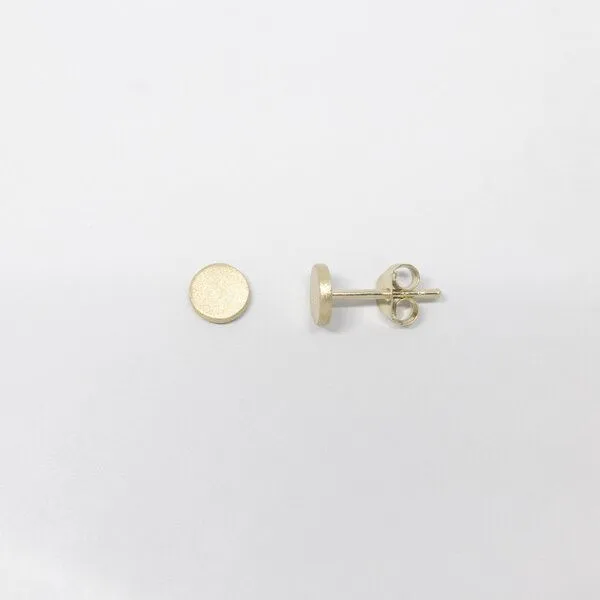 fejn jewelry fejn jewelry Ohrstecker 'satin disc', Gold, – Produktbild 1 von 3