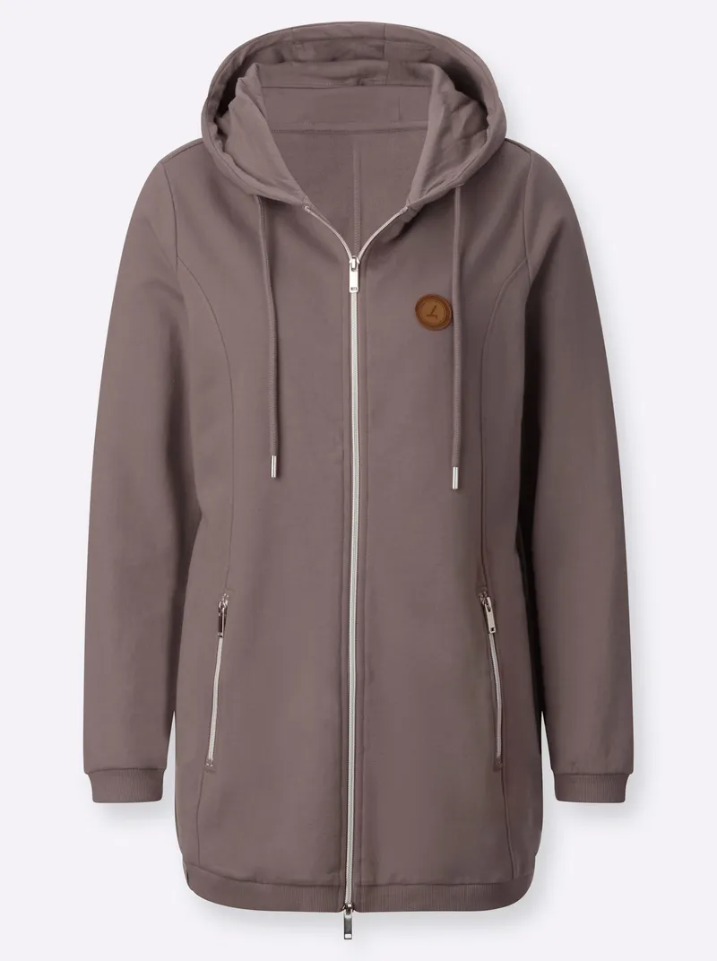 Witt Sweatjacke, Dunkeltaupe, – Produktbild 1 von 2