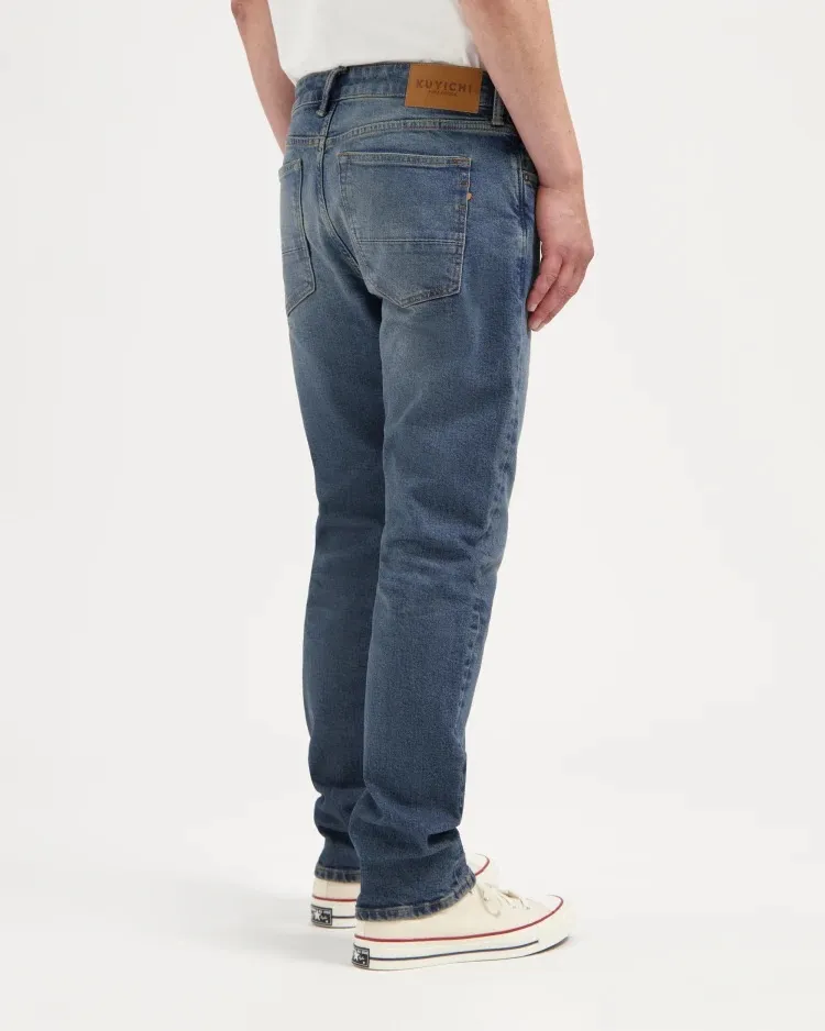 Kuyichi Kuyichi Herren vegan Jeans Nick Straight Broken Blue, Dunkelblau, – Produktbild 1 von 2