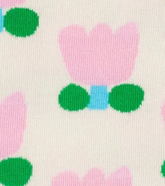 DillySocks DillySocks Socken Tiny Tulips aus Biobaumwoll-Mix, Mehrfarbig, – Produktbild 2 von 4