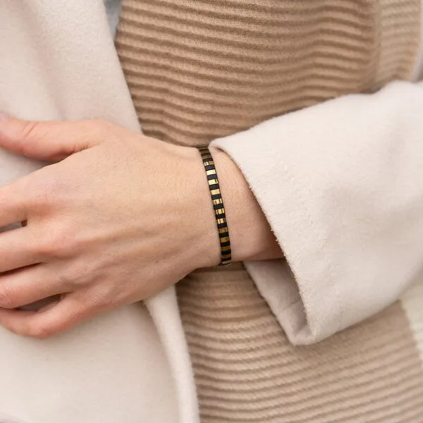 juni juni Armband Vivienne mit verstellbarer Schiebeperle aus recyceltem Gold – Produktbild 2 von 2