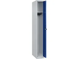 C+P C+P Spind Classic PLUS, 1 Abteil, 1850x250x500mm, Lichtgrau/Enzianblau – Produktbild 1 von 1