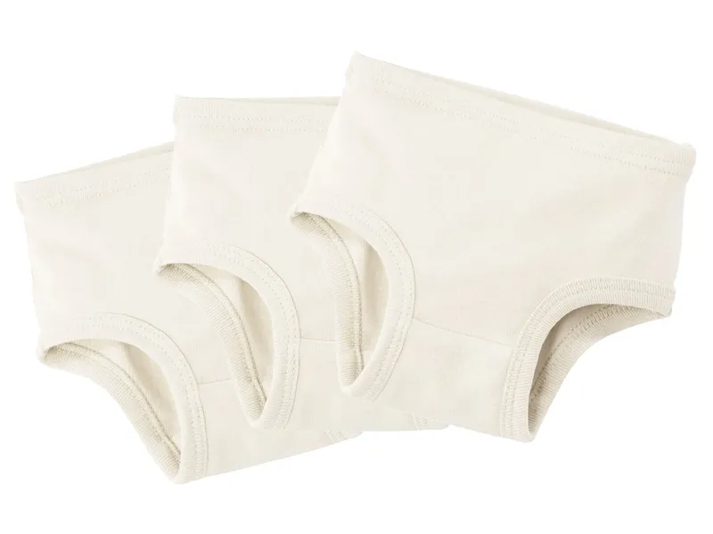 HANS NATUR Mädchen Slip Bio-Baumwolle 3er Set "pure basic" Gr. 122/128, Natur, – Produktbild 1 von 2