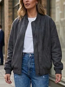 Will's Vegan Shop Will's Vegan Shop Bomberjacke Schwarz vegan Wildleder Herren – Produktbild 1 von 1