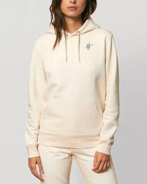 Human Family Human Family Bio Unisex Basic Hoodie - "HF", Natural, – Produktbild 3 von 4