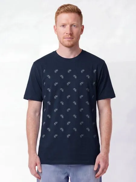 watapparel watapparel T-Shirt Unisex Fahrräder, French navy, – Produktbild 2 von 3