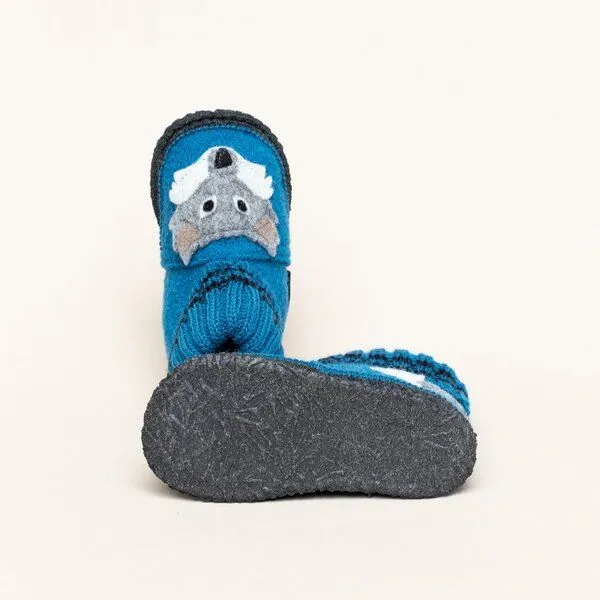 Kitz-Pichler Kitz-Pichler Hüttenschuhe Schwaz Appl. Wolf, Hell-blau, – Produktbild 3 von 4