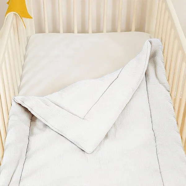 PAPATE PAPATE Steppdecke aus Bio-Baumwolle, Weiss, – Produktbild 3 von 3