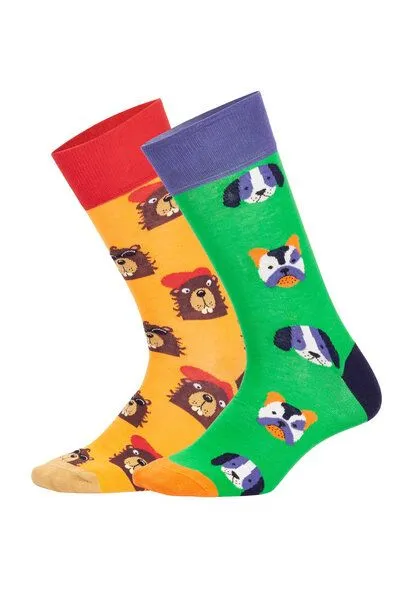 DillySocks DillySocks Socken „Dog Vs Biever“, Mehrfarbig, – Produktbild 1 von 4