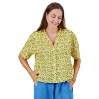 Brava Fabrics Brava Fabrics Kurzarm-Bluse Peanuts Donuts, Yellow, – Produktbild 1 von 1