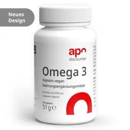 apodiscounter Omega 3 Kapseln vegan aus Algenöl von apodiscounter – Produktbild 1 von 1