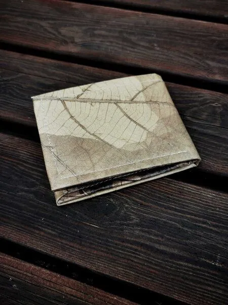 BY COPALA BY COPALA Portemonnaie aus Blättern, 1-fach gefaltet, Beige, – Produktbild 2 von 4