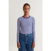 Basic Apparel Basic Apparel LUDMILLA Langarmshirt aus Bio-Baumwolle, Blau (gestreift-solidate), – Produktbild 1 von 1