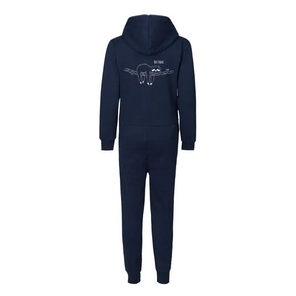 HANDGEDRUCKT HANDGEDRUCKT "Not Today" Kinder Jumpsuit, Navyblue, – Produktbild 1 von 3