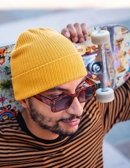 Atlantis Headwear Atlantis Headwear Nelson Beanie aus Bio Baumwolle, Burgundy, – Produktbild 2 von 3
