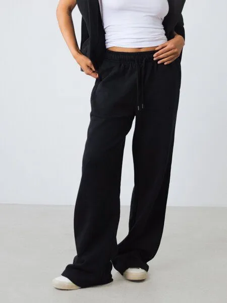 Honest Basics Honest Basics Damen Weite Jogger, Schwarz, – Produktbild 2 von 4