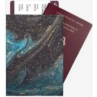 paprcuts paprcuts RFID Reisepasscover, Saphire marble (blau gelb), – Produktbild 1 von 1