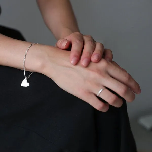 BELLYBIRD Jewellery BELLYBIRD Jewellery Armband - Venezianerkette mit Herzanhänger, 925 Silber, Silber, – Produktbild 2 von 5