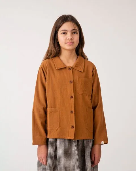 MATONA Matona Hemd für Kinder aus Canvas Bio-Baumwolle / Boxy Jacket, Biscuit, – Produktbild 1 von 4