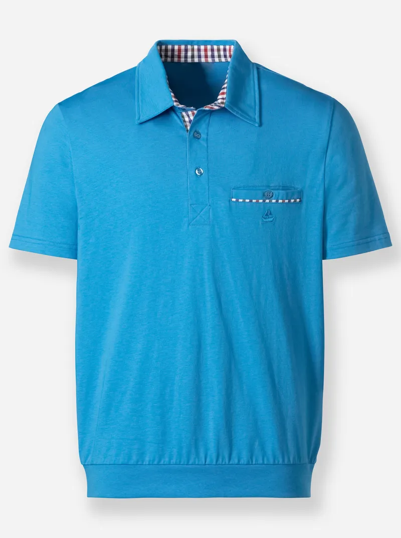 marco donati Kurzarm-Shirt azur, Azur, – Produktbild 1 von 2