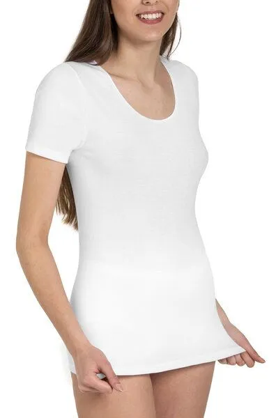Haasis Bodywear Haasis Bodywear Damen Shirt 1/2 Arm Feinripp 5er Pack, Weiss, – Produktbild 4 von 4