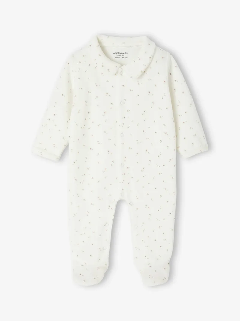 Vertbaudet 2er-Pack Baby Samt-Strampler mit Tier-Print, Rosa, – Produktbild 3 von 3