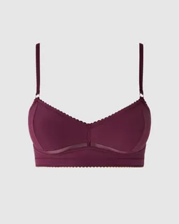 Understatement Understatement Damen vegan Bh Aus Blickdichtem Netzstoff Balconette-Schnitt, Kirsche – Produktbild 1 von 1