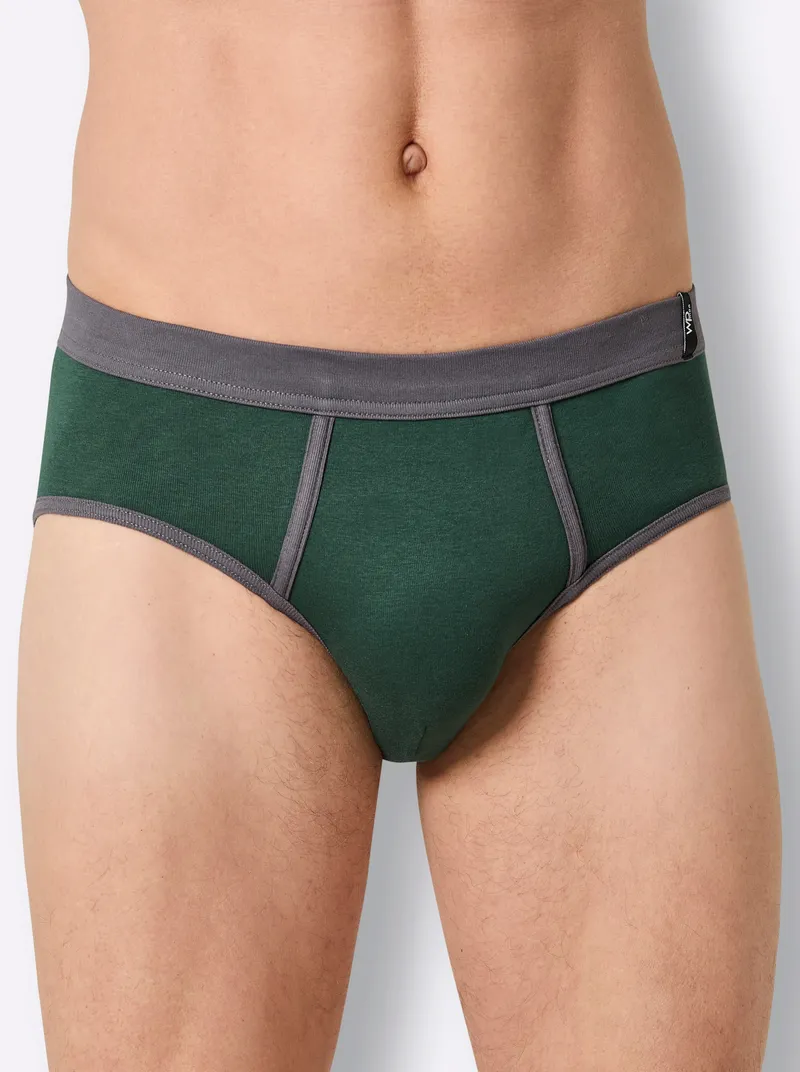 wäschepur men Slip anthrazit + moos, Anthrazit + moos, – Produktbild 2 von 3